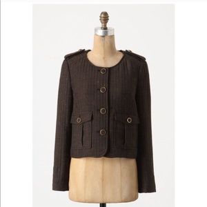 Anthropologie Cartonnier brown brigade jacket sz 6